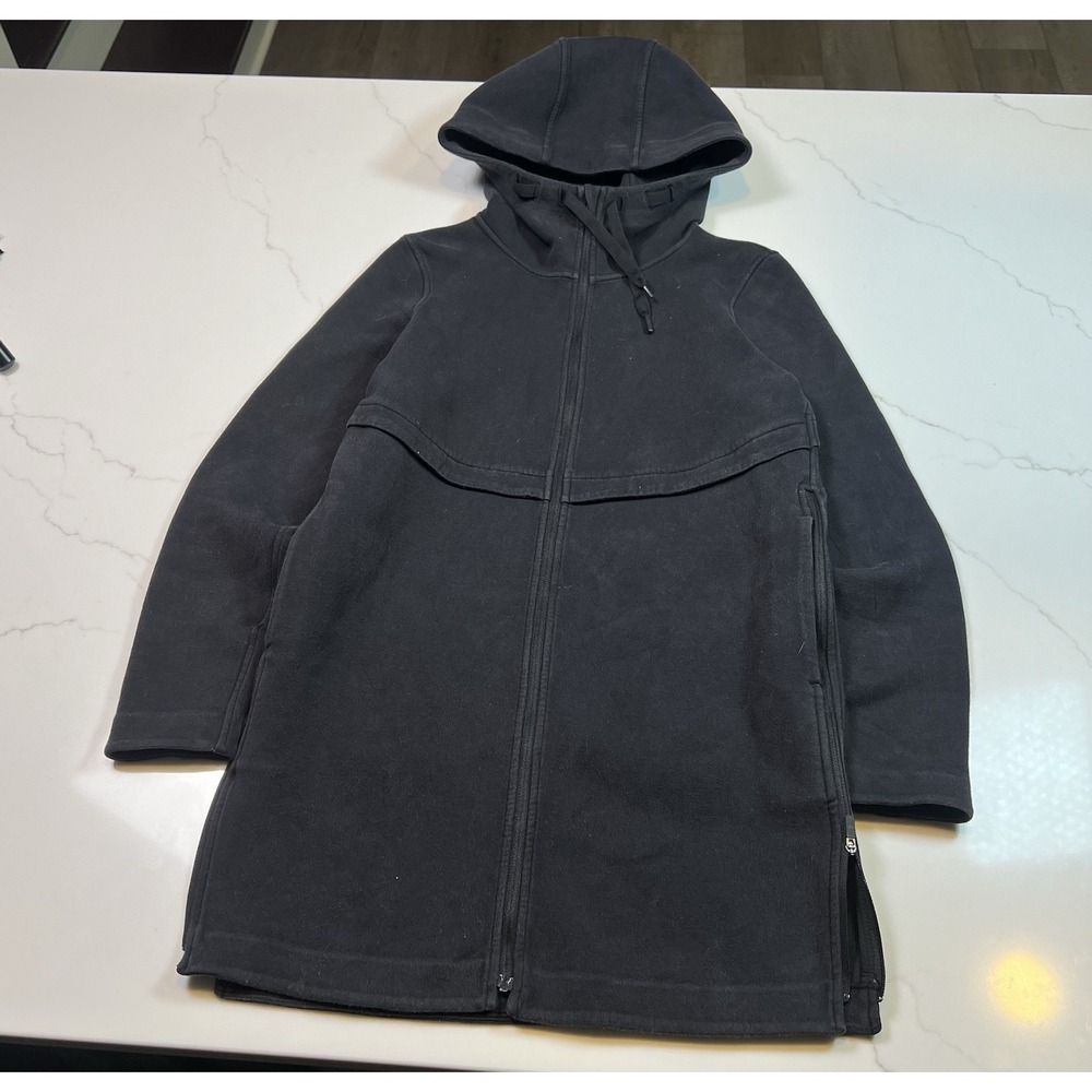 Lululemon Jacket Womens Extra Small Black Long Horizons Hoodie Full Zip